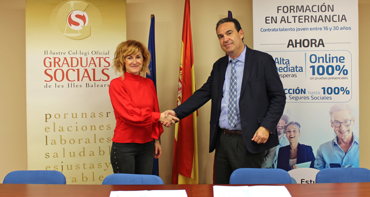 El Ilustre Colegio de Graduados Sociales de Baleares firma un convenio de colaboración con Estudios Sigga, Centro de Contratos para la Formación y el Aprendizaje