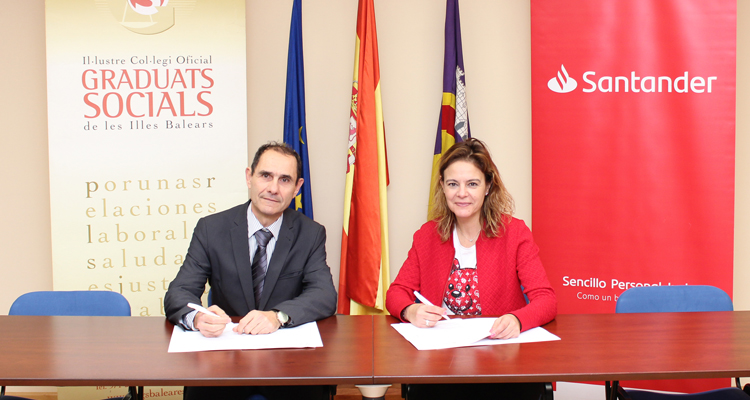 El Col·legi de Graduats Socials de Balears renova el Conveni amb el Banc Santander